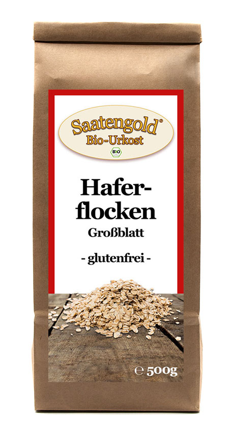 Bio-Haferflocken glutenfrei Großblatt 500g